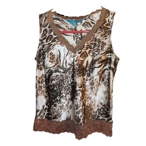 Silky Multi-Print Cheetah Tank Top